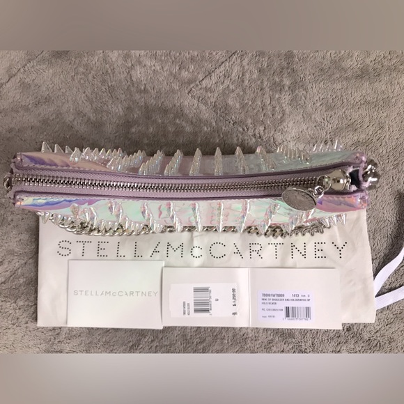 ❌❌❌SOLD❌❌❌STELLA MCCARTNEY Mini Falabella Spike Holographic Shoulder Bag - Picture 11 of 14